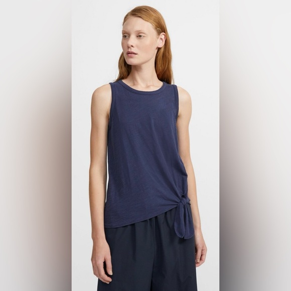 Theory Front Tie Tank in Navy (Size M) - Picture 1 of 7